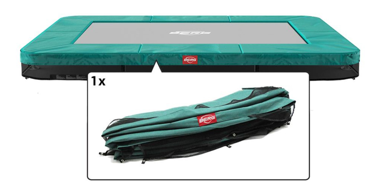 BERG Trampoline Beschermrand Ultim Favorit - InGround - 280 cm x 190 cm - Groen