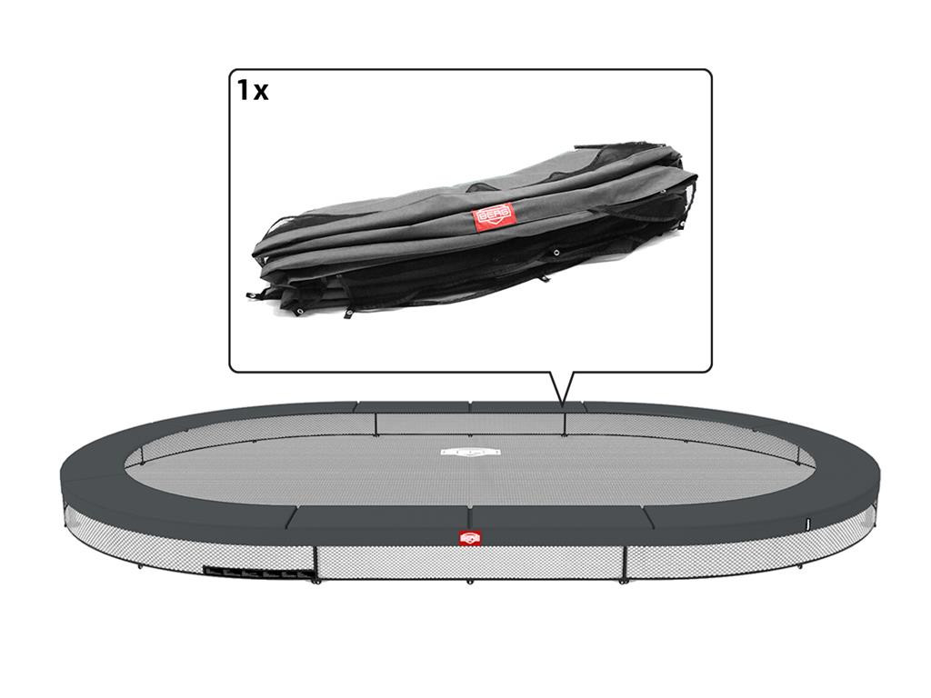 BERG Trampoline Beschermrand Grand Favorit - InGround - 520 x 350 cm - Grijs