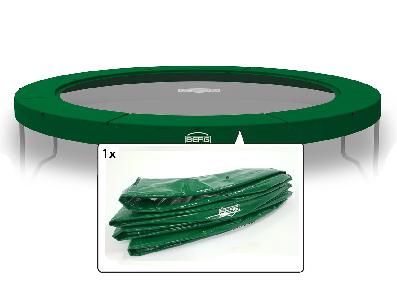 BERG Trampoline Beschermrand Elite - Regular - 330 cm - Groen 