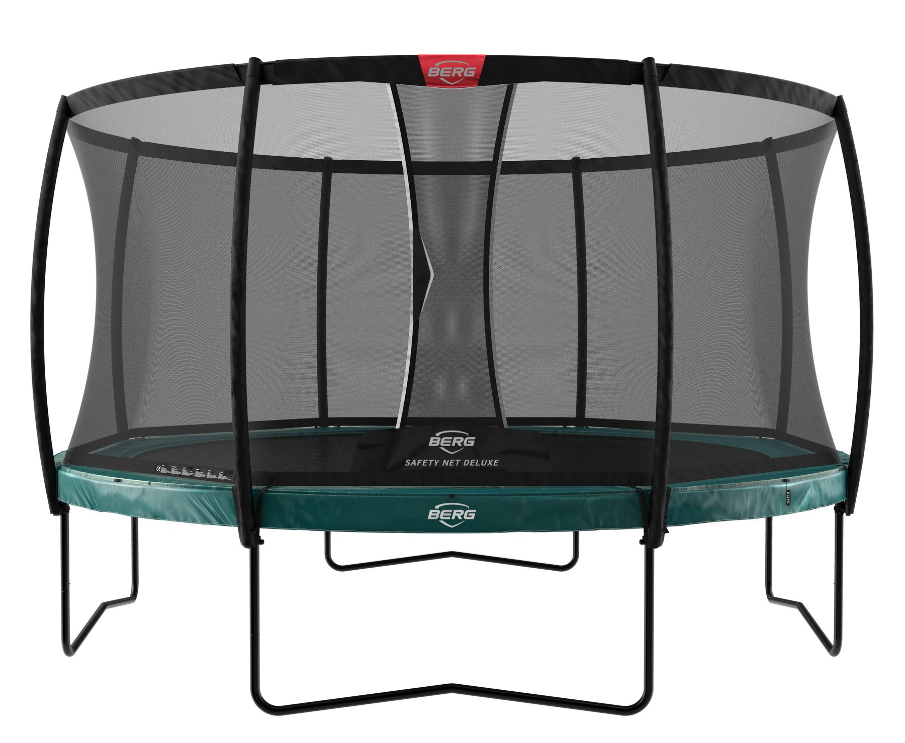 BERG Trampoline Elite met Veiligheidsnet - Safetynet Deluxe - 330 cm - Groen