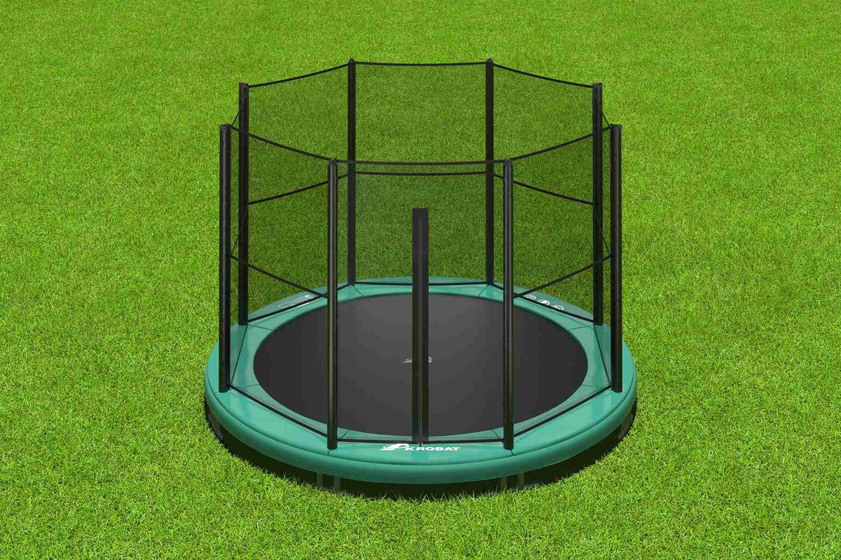 Akrobat Trampoline Primus met Veiligheidsnet - Inground - 305 cm - Groen