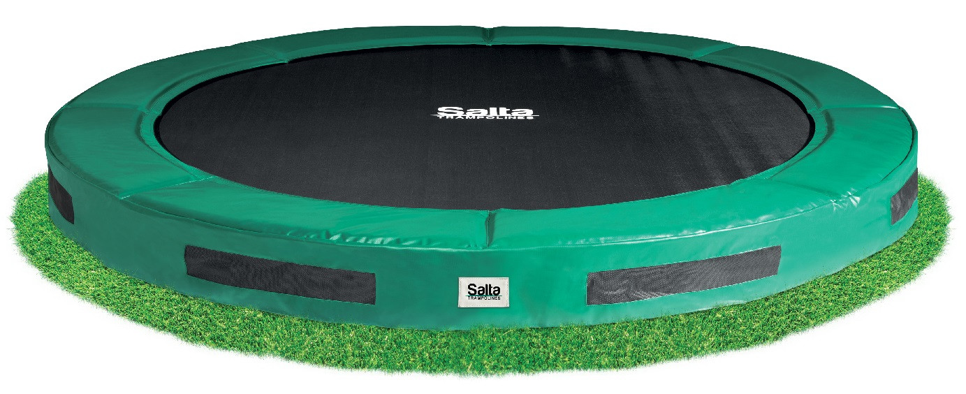 Salta trampoline inground excellent 305 cm (10ft) groen + gratis verankering-set