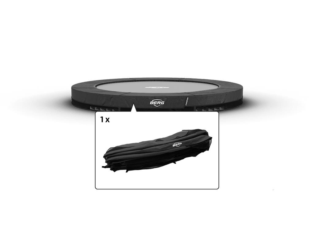 BERG Trampoline Beschermrand Champion - InGround - 380 cm - Grijs