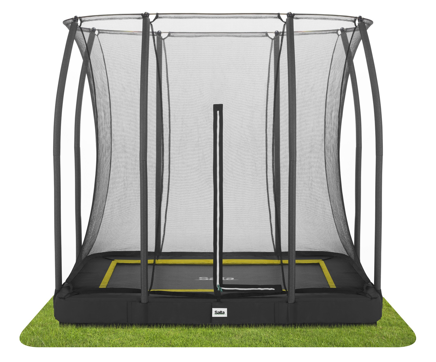 Salta Trampoline Comfort Edition met Veiligheidsnet - Ground - 214 x 153 cm  - Zwart