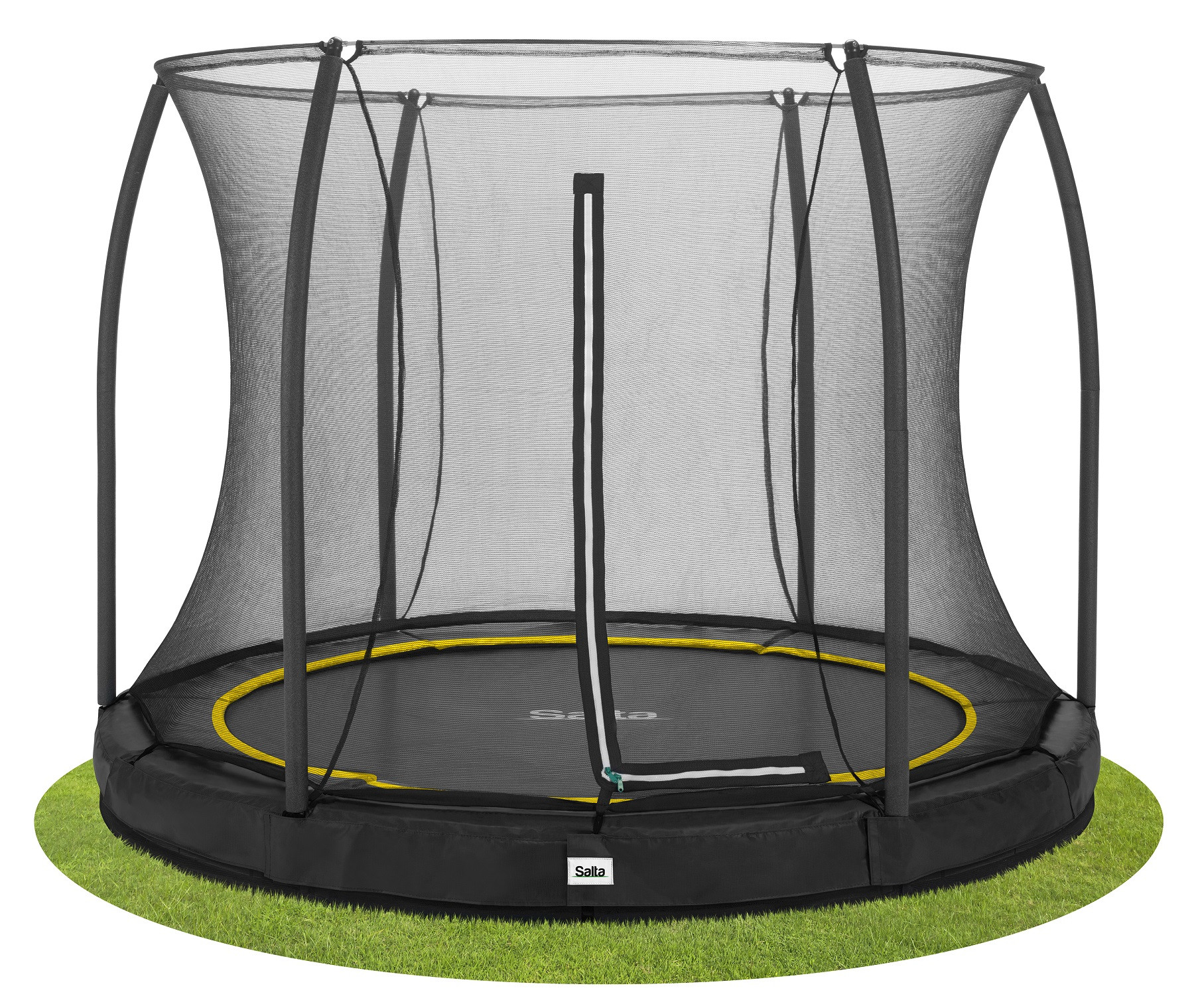 Salta Trampoline Comfort Edition met Veiligheidsnet - Ground - 213 cm - Zwart