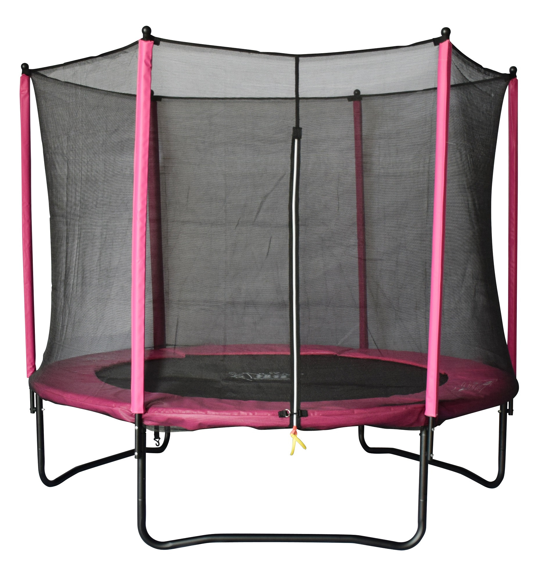 Trampoline 244 cm (8ft) met veiligheidsnet - Black Edition - roze rand