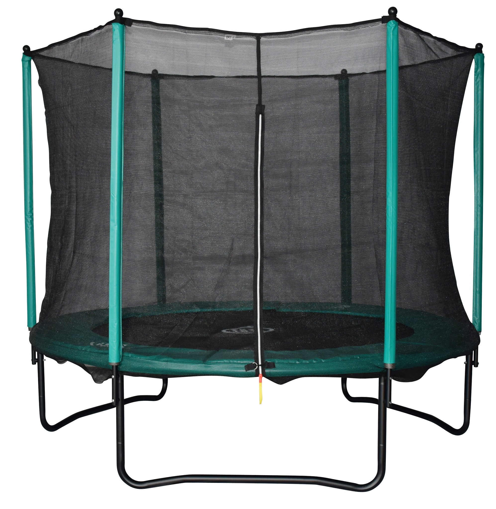 Trampoline 305 cm (10ft) met veiligheidsnet - Black Edition - groene rand 