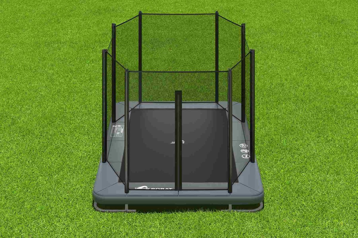 Akrobat Trampoline Primus met Veiligheidsnet  - 335 x 244 cm - Zwart  