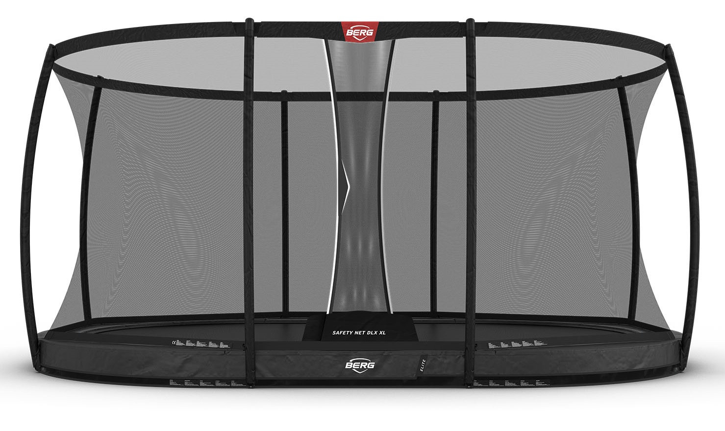 BERG Trampoline Grand Elite met Veiligheidsnet - Safetynet Deluxe XL -
InGround - 520 x 350 cm - Antraciet Grijs