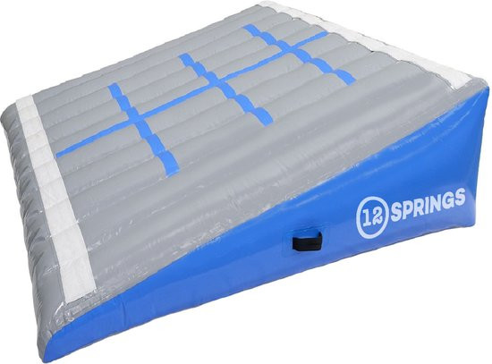 12SPRINGS Schuin Vlak - L200 - W200 - H80 -  Grijs / Lichtblauw 