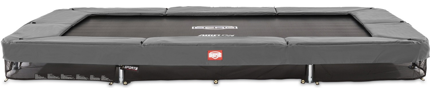 BERG Trampoline Eazyfit Inground 330x220cm rechthoekig - grijs - met Airflow - Twinspring