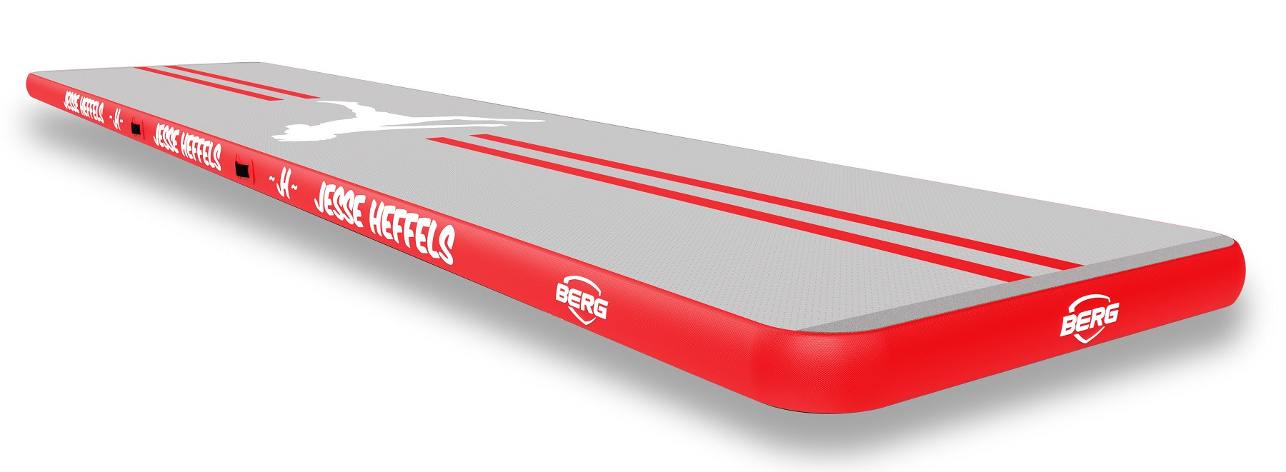 BERG Airtrack Home 500 x 100 x 10 cm - Jesse Heffels - Rood / Grijs - Limited Edition