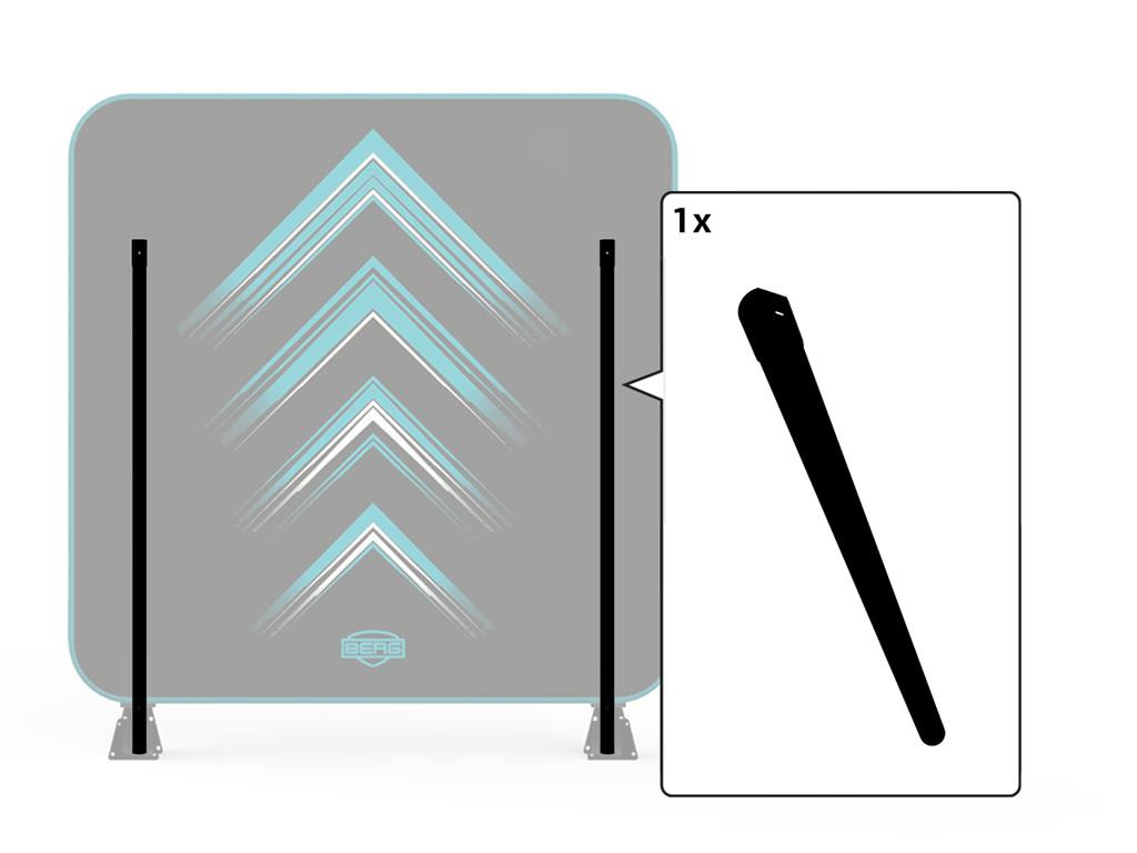 BERG AeroWall - Rechte Frame Buis 2x2