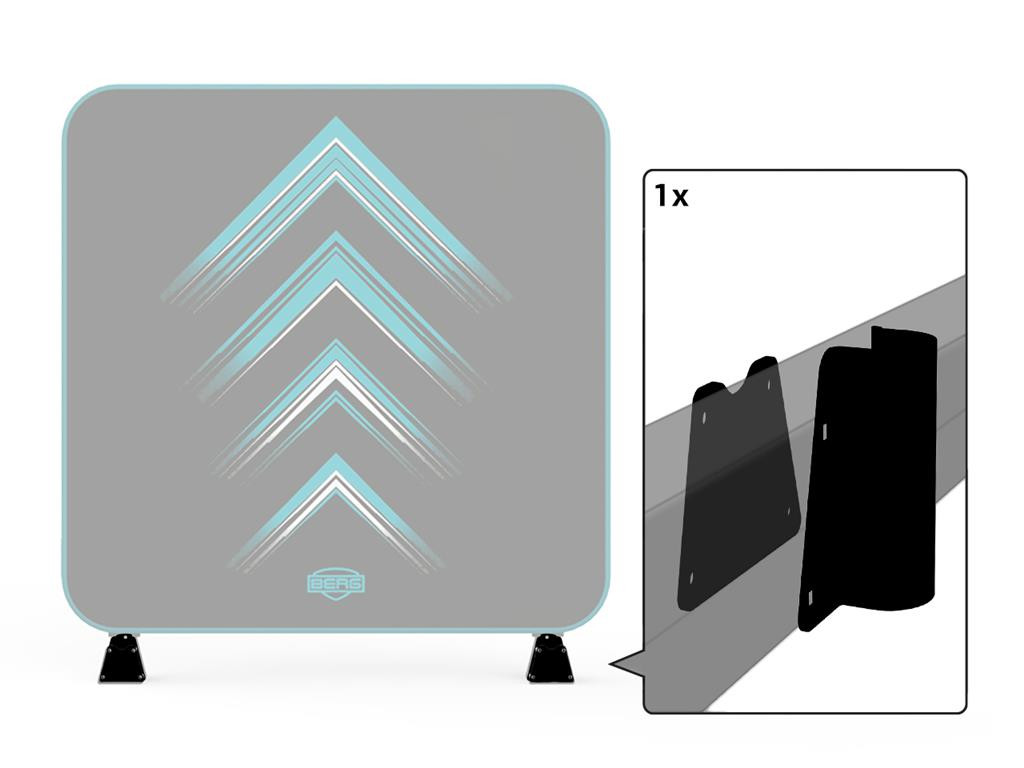 BERG AeroWall - Klem met Verstevigingsplaat 2x2