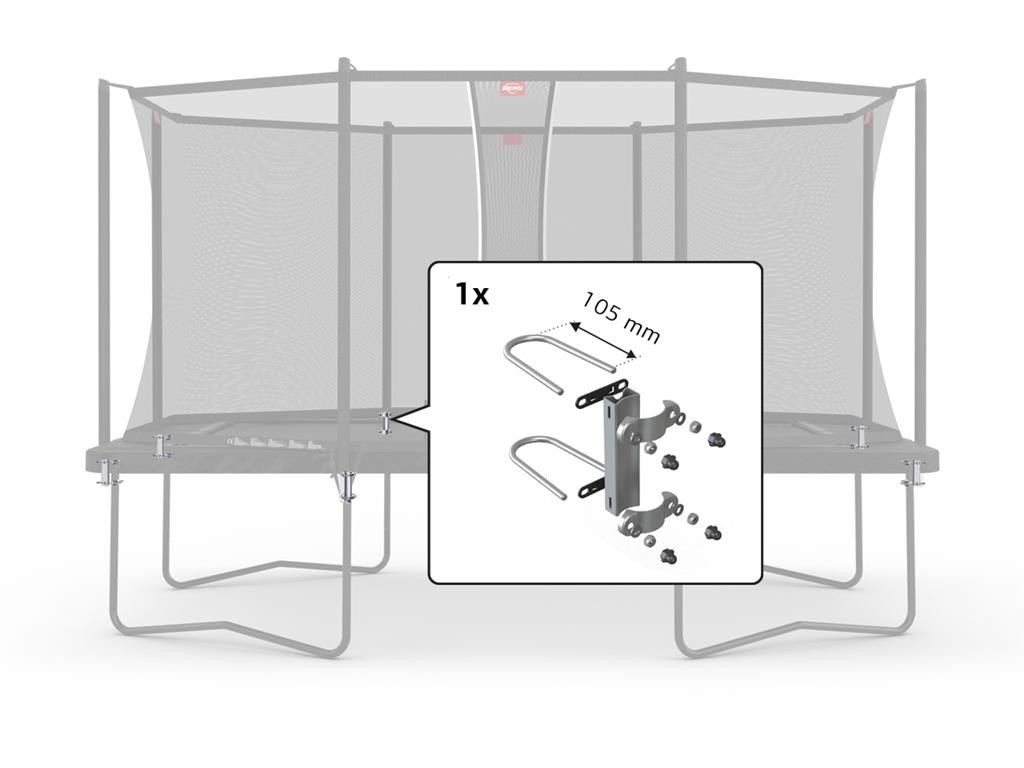 BERG Trampoline Veiligheidsnet Onderdeel - Safety Net Comfort - Bevestigingsset voor 1 Paal 330 & 410