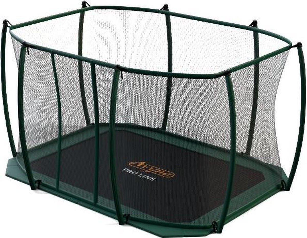Avyna Trampoline Veiligheidsnet - Gebogen Palen - 520 x 305 cm (352) - Groen