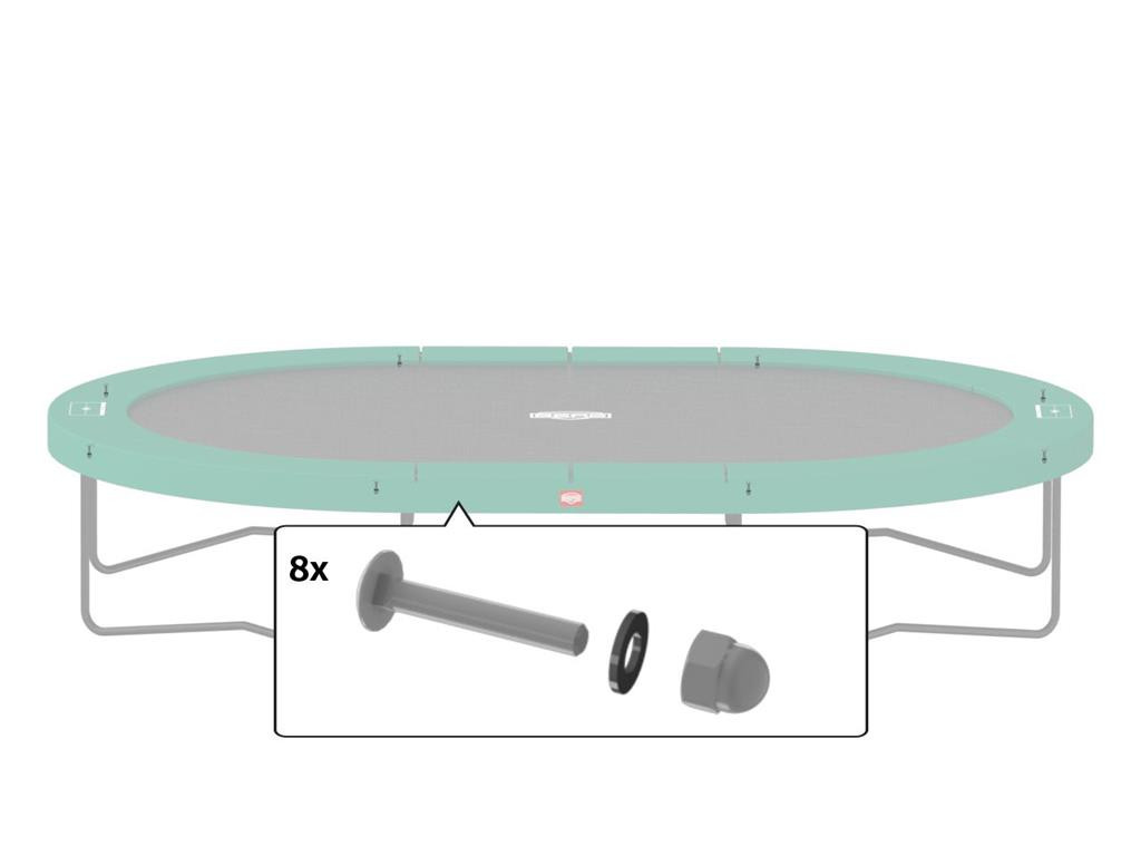 BERG Trampoline Frame Onderdeel - Grand Champion - Bevestigingsmiddelen voor Toprail 48 mm + 50.8 mm