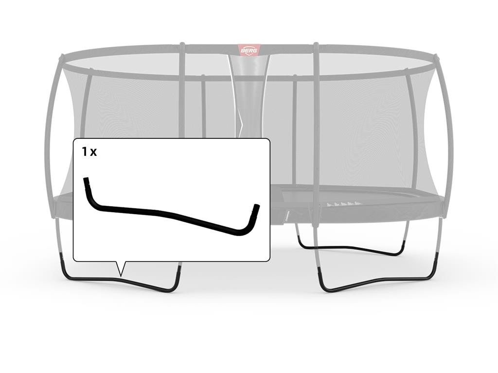 BERG Trampoline Frame Onderdeel - Grand Champion - W-Poot 350 x 250 cm (Gebogen,Zwart)