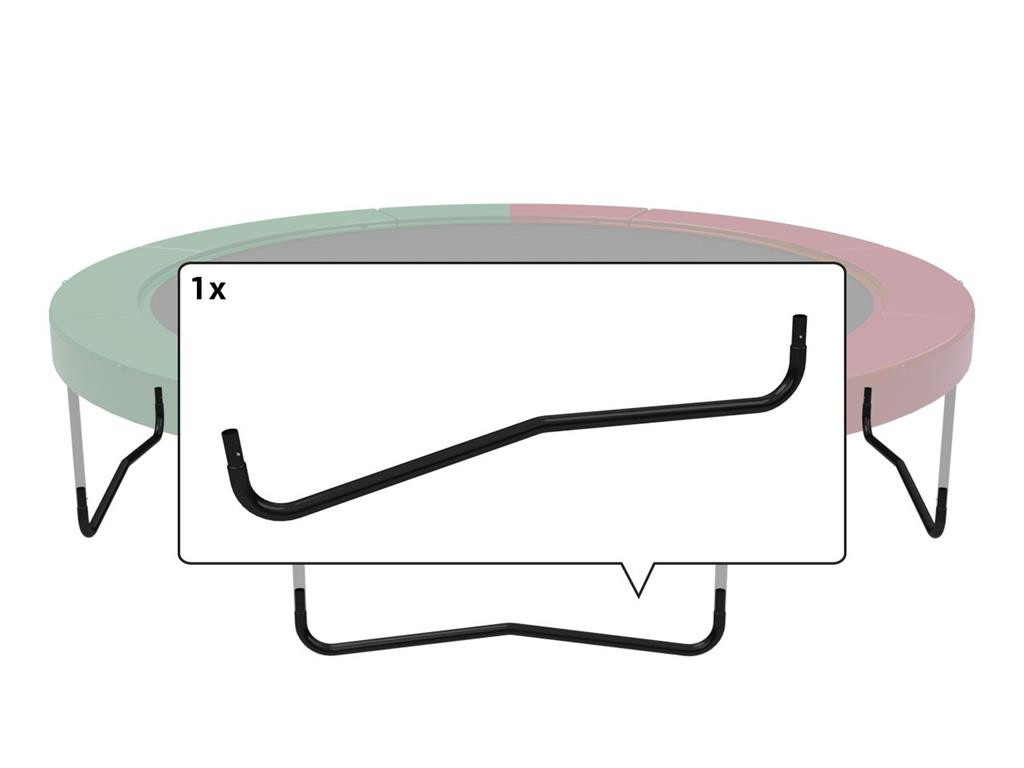 BERG Trampoline Frame Onderdeel - Elite+ - W-poot T-Series - 380 cm - Zwart