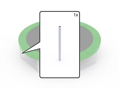 BERG Trampoline Frame Onderdeel - T-Series -  Tussenpoot 380 cm - 430 cm