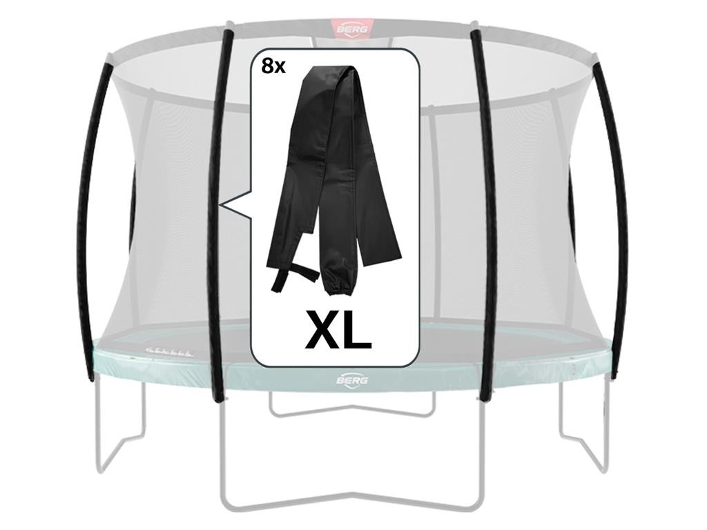 BERG Trampoline Veiligheidsnet Onderdeel - Safety Net DLX XL - Paalhoezen (8x)