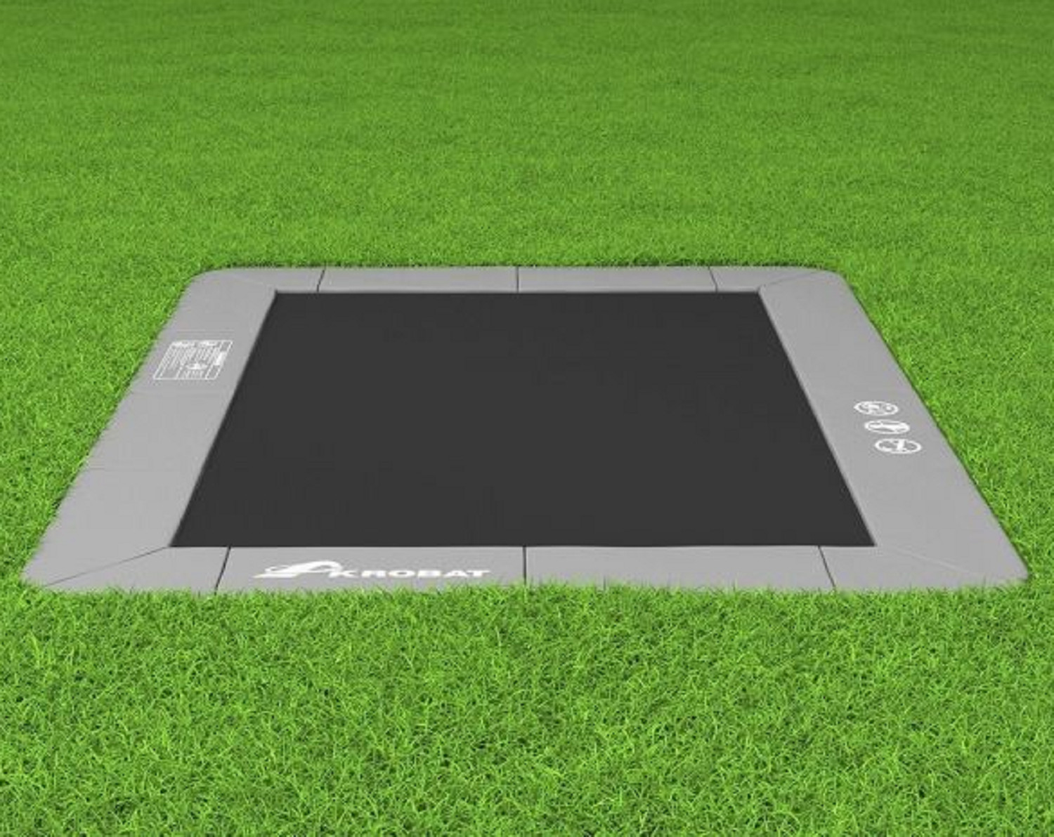 Akrobat Trampoline Primus Flat to the ground 430 x 305 cm Rechthoek Grijs