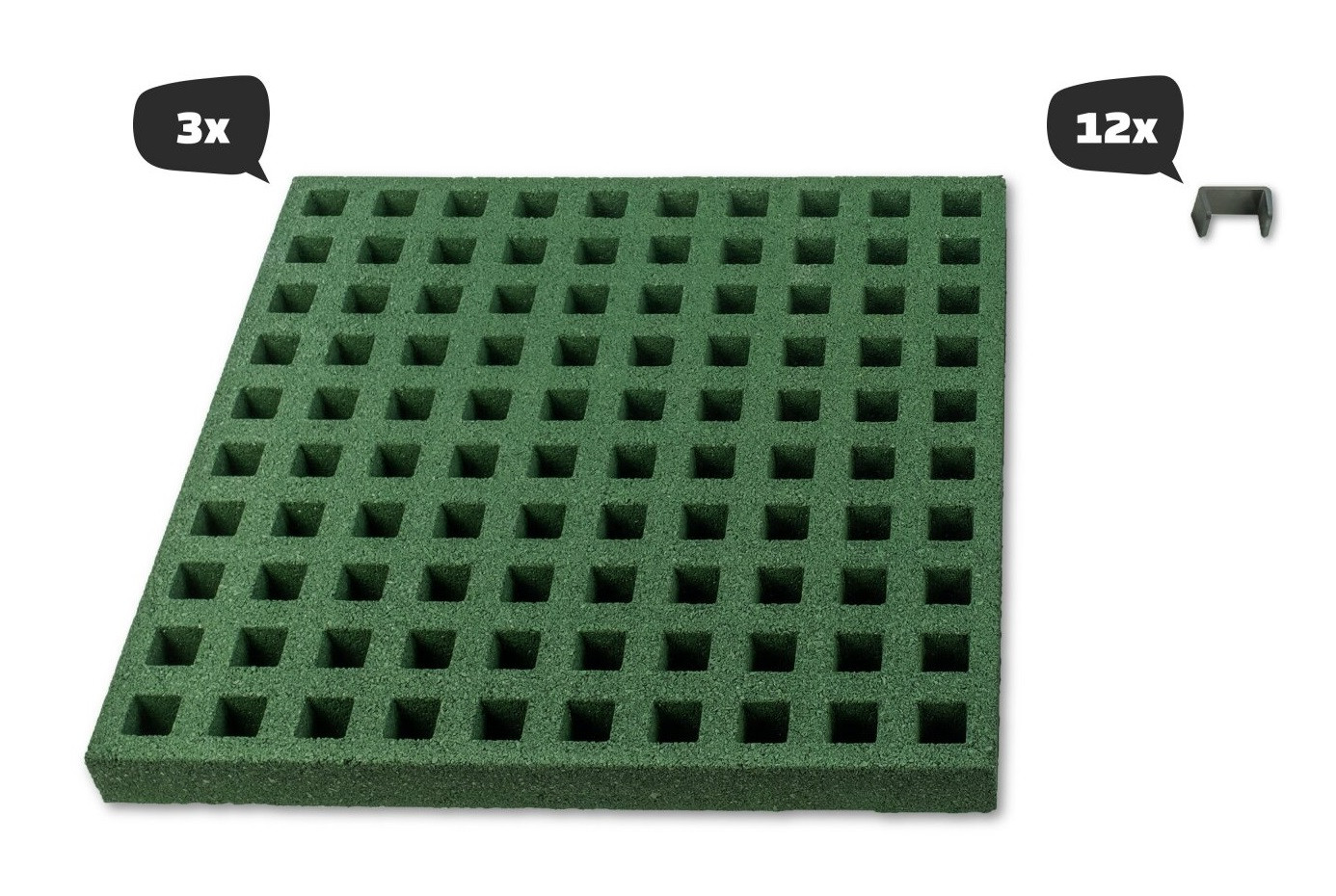 Freezone Veiligheidstegel - Vierkant - 54 x 54cm - Set van 3