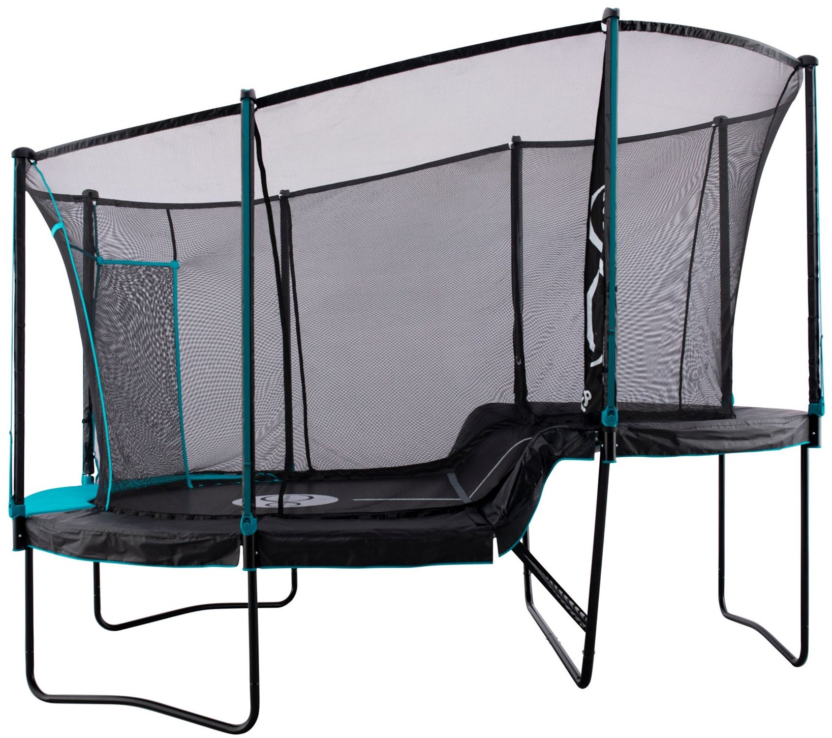 TP Trampoline Infinity Leap Heavy Duty - 447 x 292 cm - Ovaal - Zwart - 2 Levels - met Veiligheidsnet
