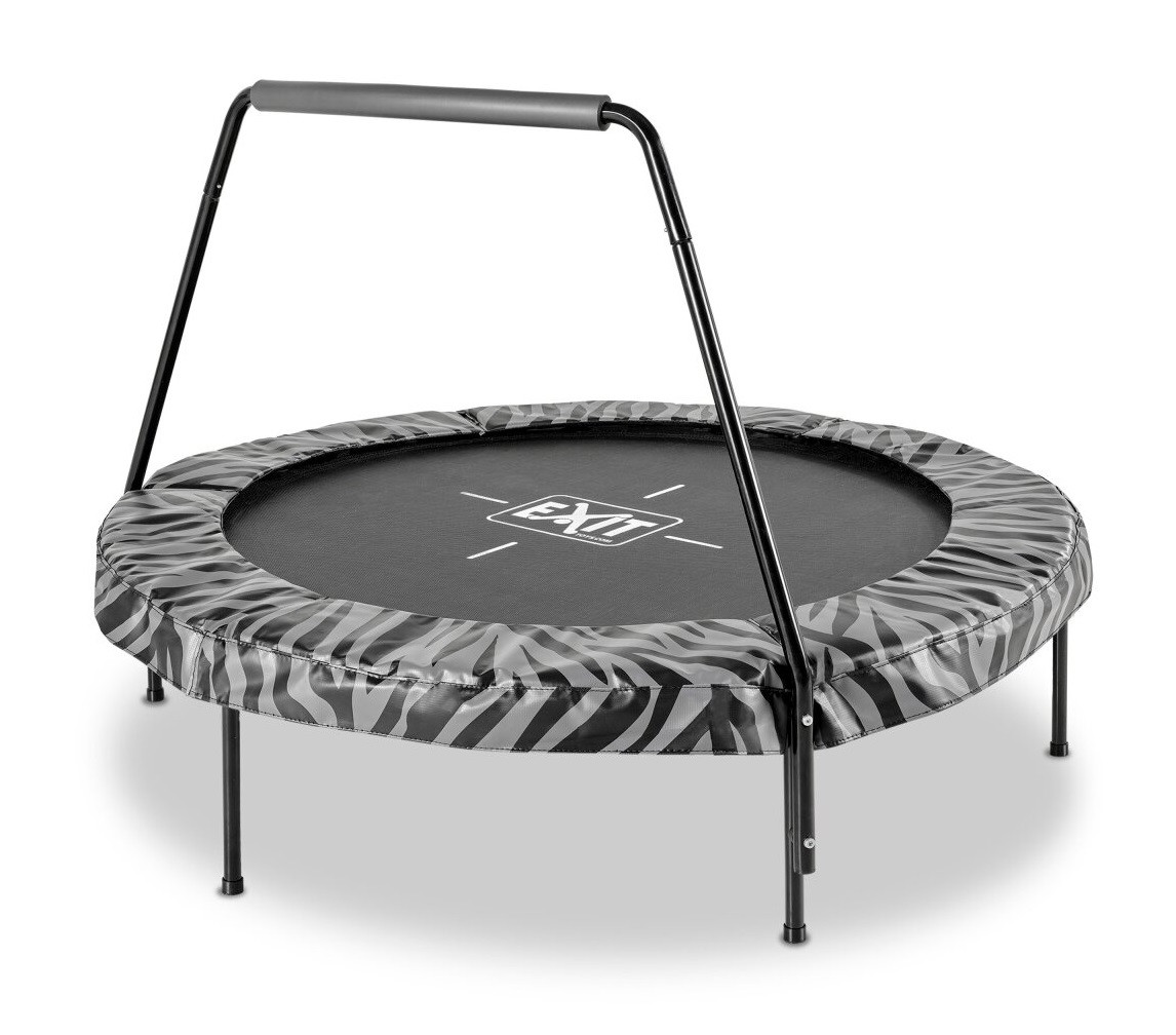 EXIT Tiggy Junior Trampoline met Beugel - 140 cm - Zwart/Grijs