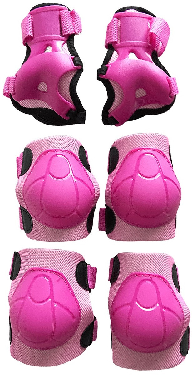 Beschermset van knie, elleboog- en polsbeschermers - Small - Roze