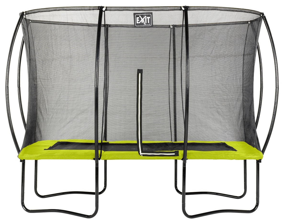 EXIT Silhouette Rechthoekige Trampoline 305 x 214 cm (7x10ft) met Veiligheidsnet - Lime