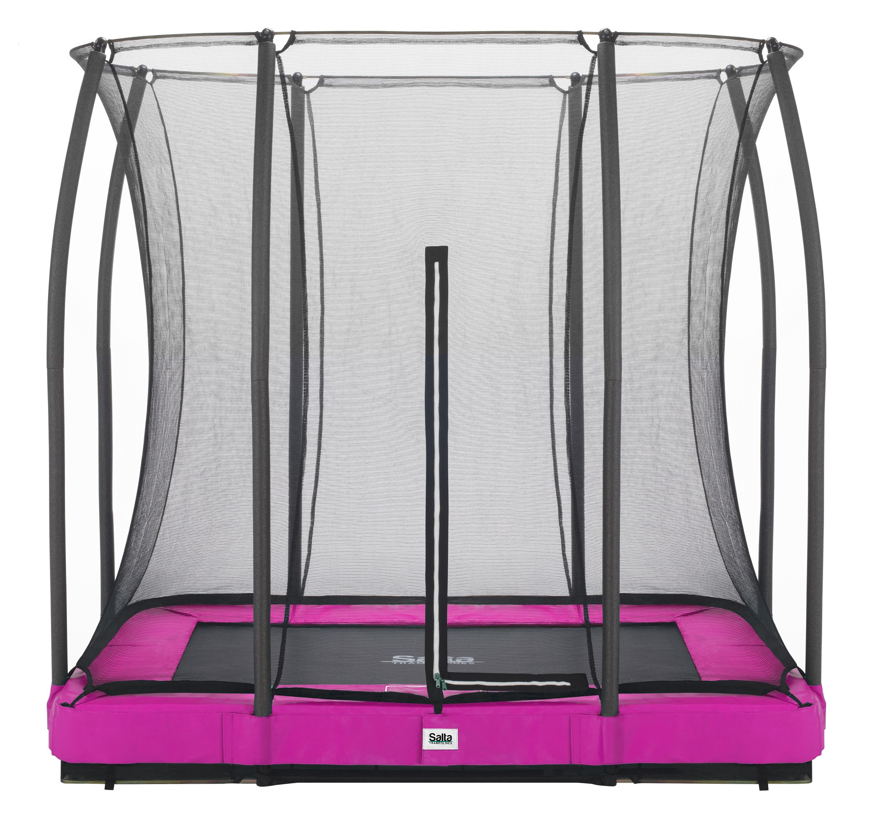 Salta Trampoline Comfort Edition Ground 214 x 153 cm met Veiligheidsnet - Roze