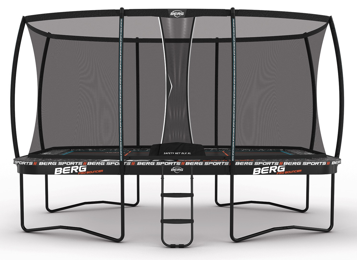 BERG Trampoline Ultim Pro Bouncer met Veiligheidsnet - Safetynet Deluxe XL - 500 x 300 cm - Airflow PRO Springmat - TwinSpring PRO