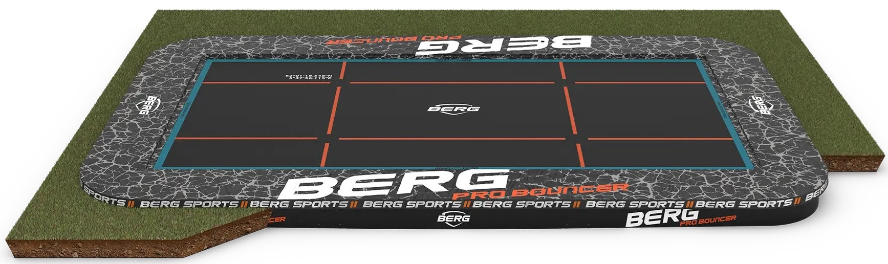 BERG Trampoline Ultim Pro Bouncer - FlatGround - 500 x 300 cm  - Airflow PRO Springmat - TwinSpring PRO