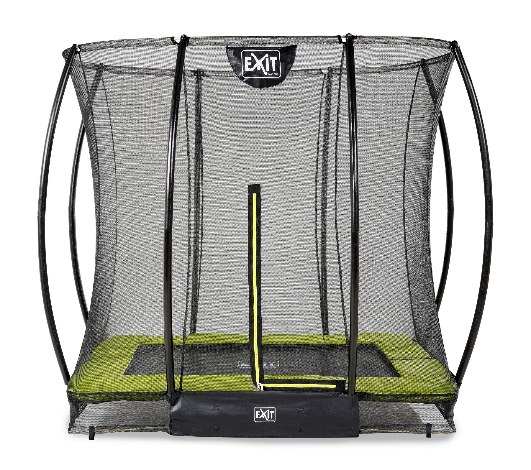 EXIT Silhouette Inground Trampoline met Veiligheidsnet - 214 x 153 cm - Lime