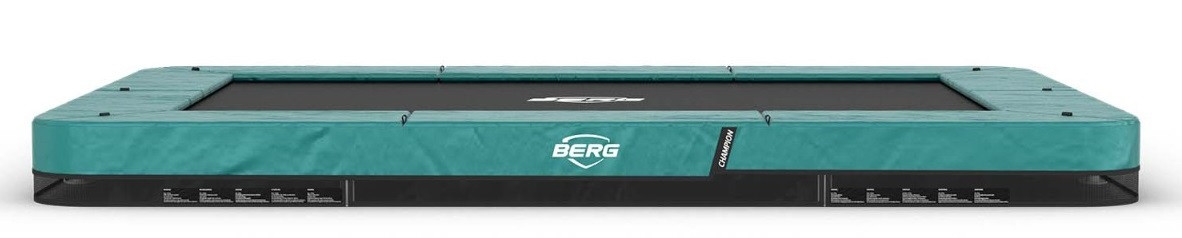 BERG Trampoline Ultim Champion - InGround - 330 x 220 cm - Groen - Airflow PRO Springmat