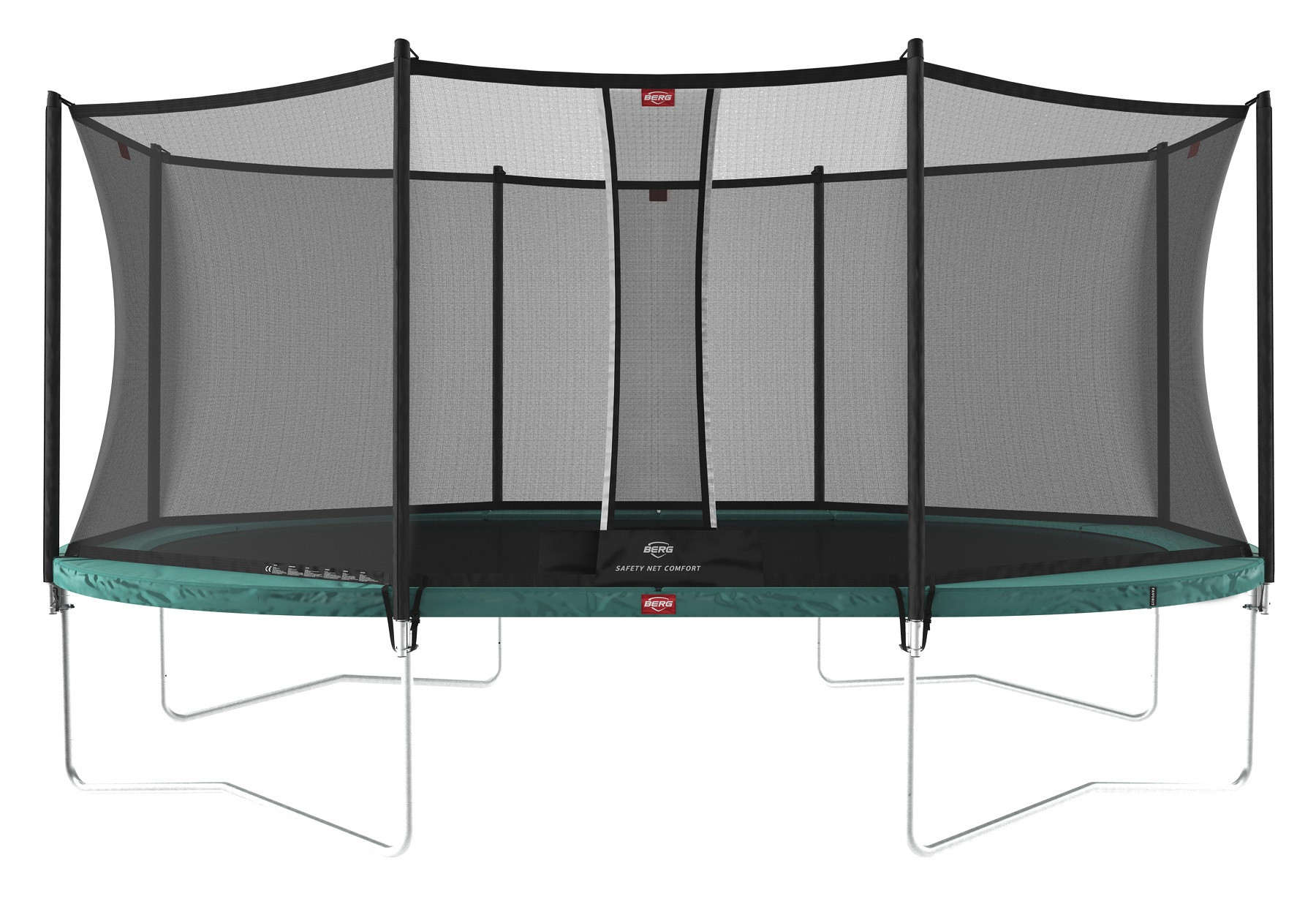 BERG Trampoline Grand Favorit met Veiligheidsnet - Safetynet Comfort - 520 x 350 cm - Groen 