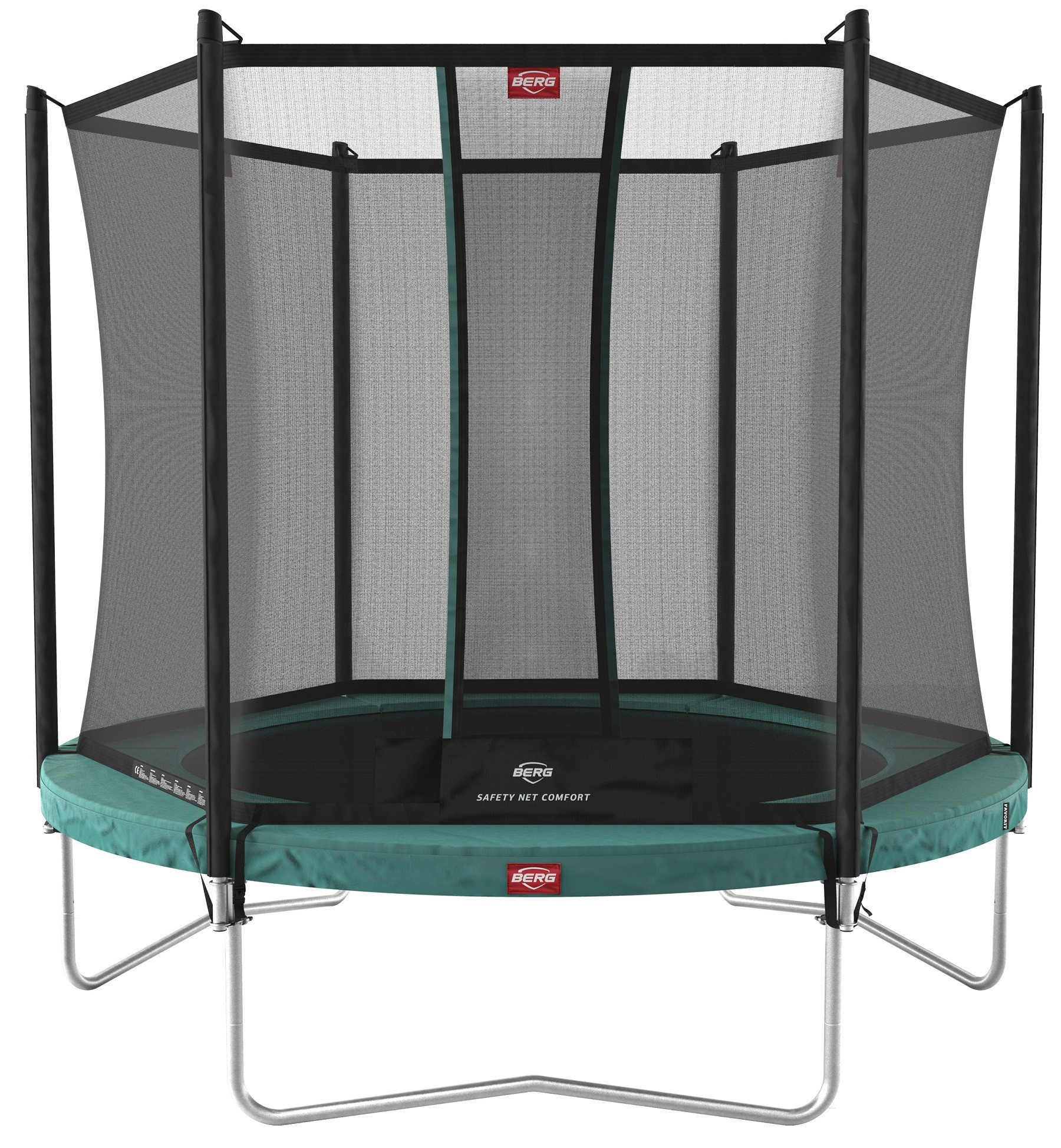 BERG Trampoline Favorit met Veiligheidsnet - Safetynet Comfort - 330 cm - Groen