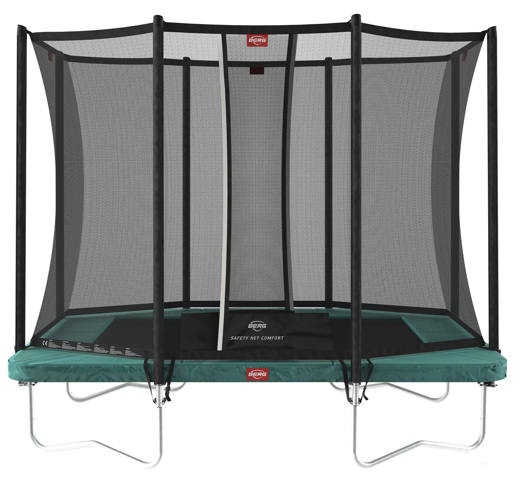 BERG Trampoline Ultim Favorit met Veiligheidsnet - Safetynet Comfort - 280 x 190 cm - Groen