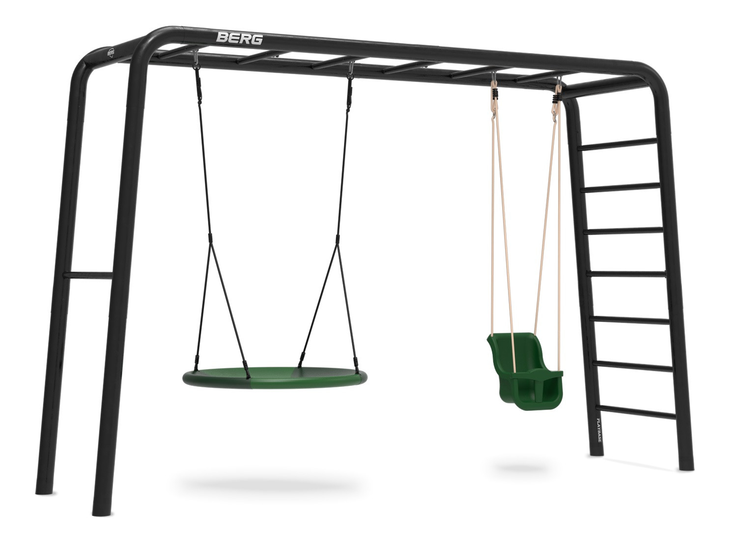 BERG PlayBase Large TL 3-in-1 Speeltoestel - met Rekstok, Ladder, Babyzitje en Nestschommel