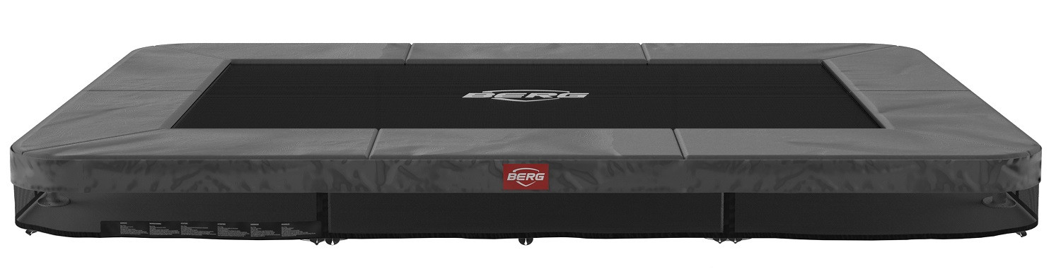 BERG Trampoline Ultim Favorit - InGround - 280 x 190 cm - Antraciet Grijs