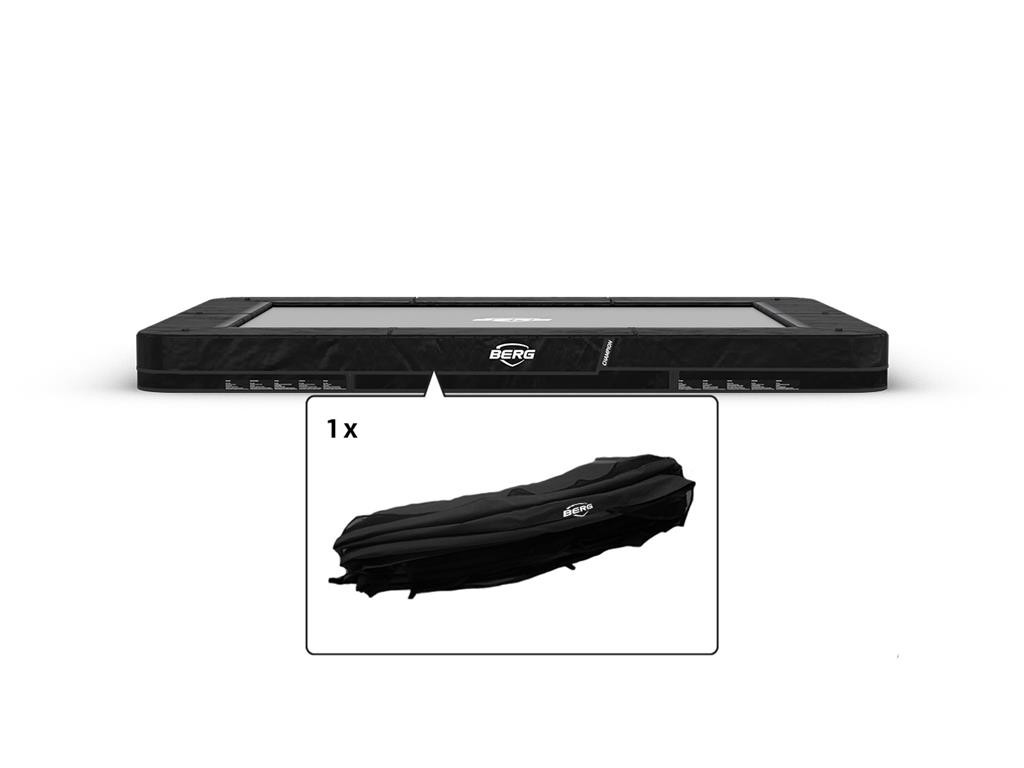 BERG Trampoline Beschermrand Ultim Champion - Inground - 330 x 220 cm - Zwart