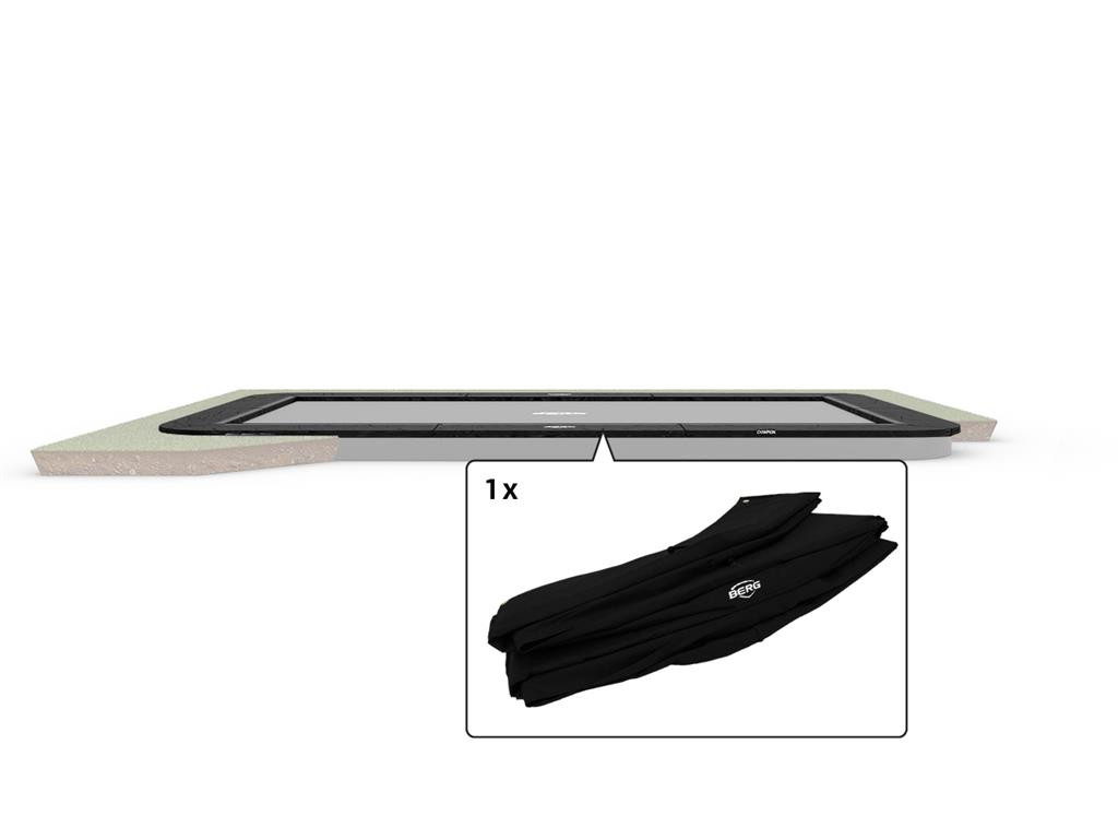 BERG Trampoline Beschermrand Ultim Champion - FlatGround - 500 x 300 cm - Zwart