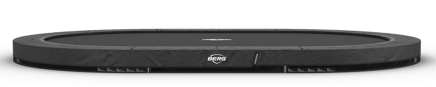BERG Trampoline Grand Champion - InGround - 350 x 250 cm - Antraciet Grijs - AirFlow PRO - Twinspring