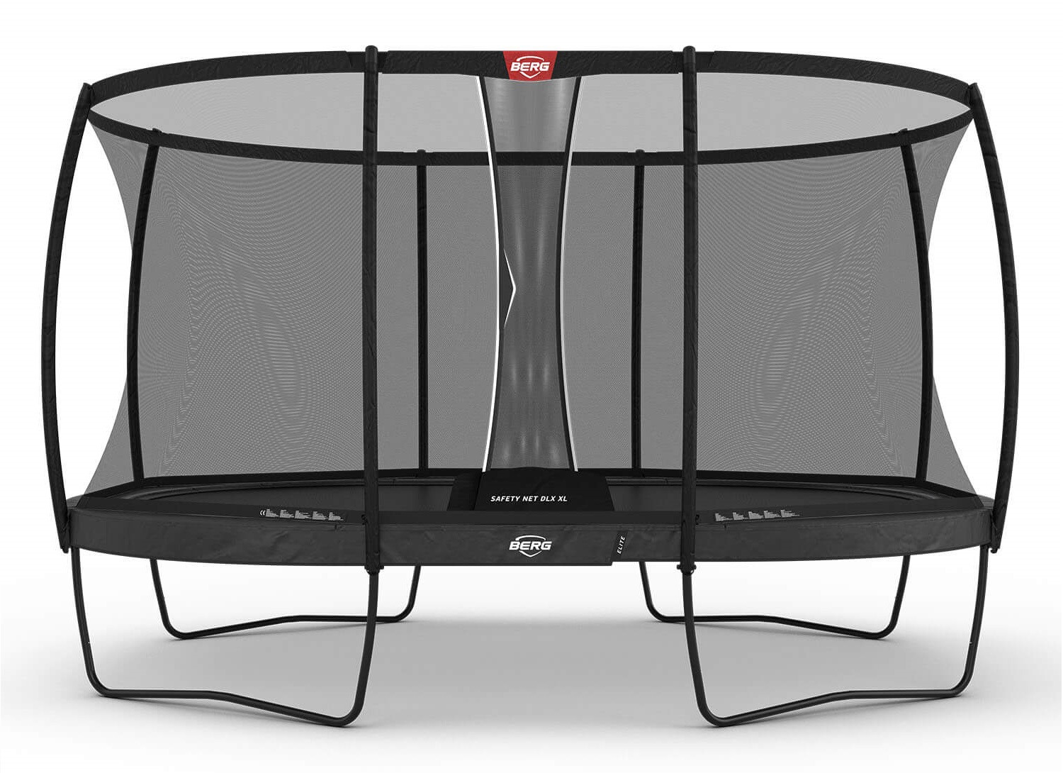 BERG Trampoline Grand Elite met Veiligheidsnet - Safetynet Deluxe XL - 520 x 350 cm - Antraciet Grijs - Airflow PRO - Twinspring