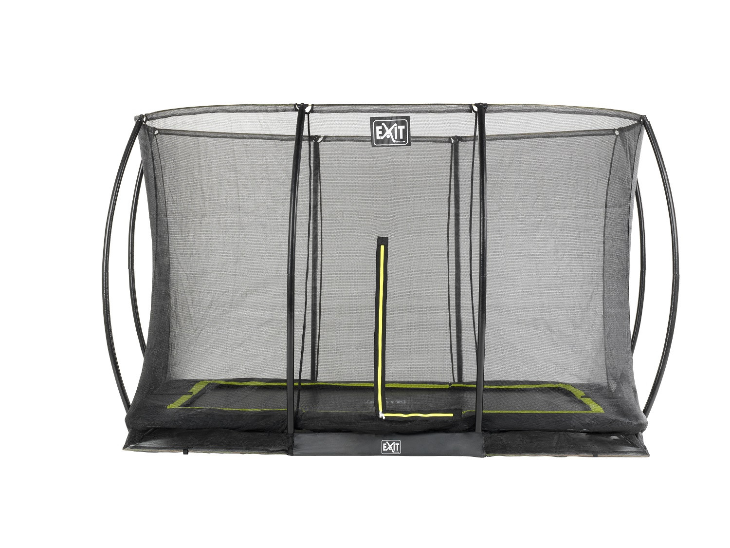 EXIT Silhouette Inground Trampoline - Rechthoekig - 305 x 214 cm (7x10ft) met Veiligheidsnet - Zwart