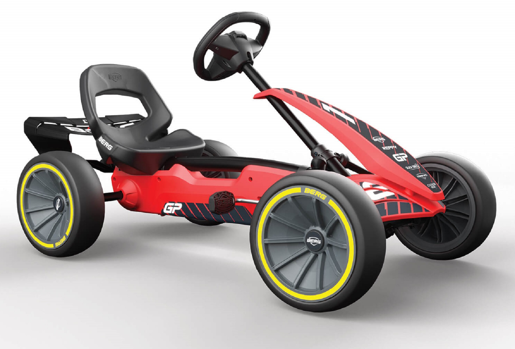 BERG Skelter Reppy - Grand Prix - Formule 1 - met Vleugel Kuipstoel en Soundbox - Rood