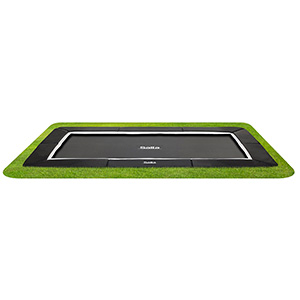 Trampoline volledig vlak met de grond